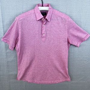 Eton Oxford Pique Contemporary Fit Popover Shirt Pink L